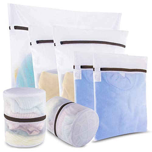 GOGOODA Set of 7 Mesh Laundry Bags for Delicates Wash Bags for Lingerie, Laundry, Hosiery, Blouse, Underwear, Pantyhose, Socks, Shoes - Image 1