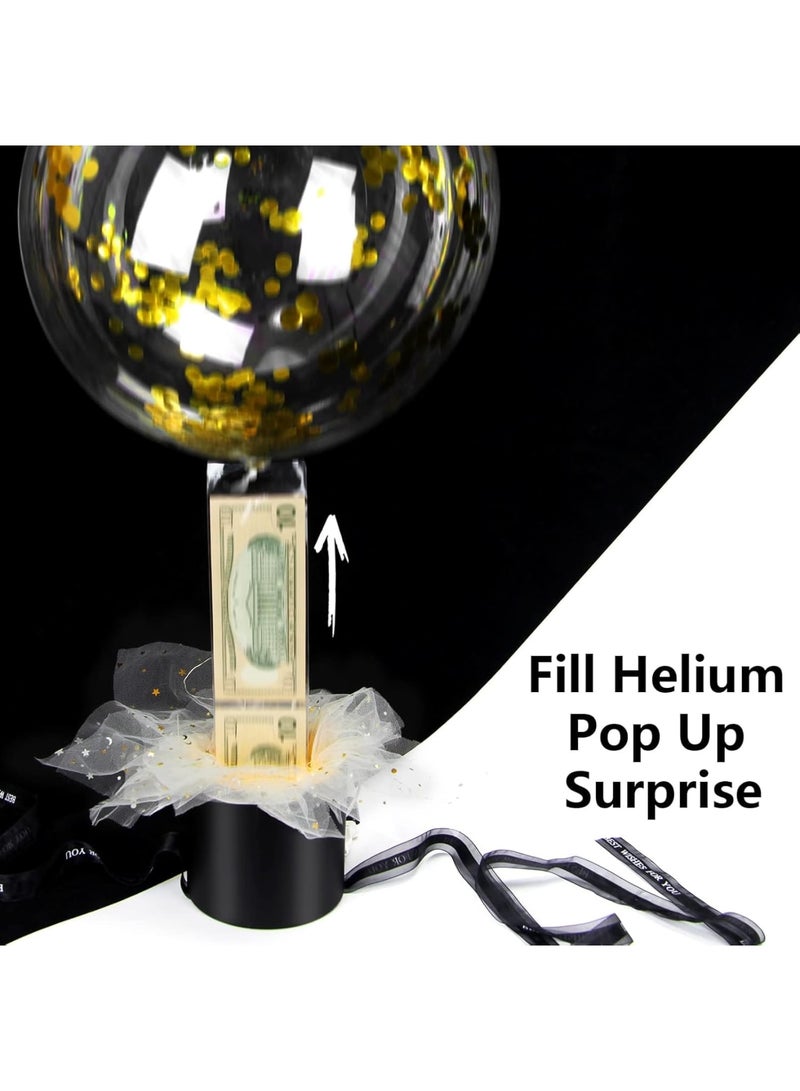 SOLARAE صندوق المال لهدايا النقد، صندوق هدايا المال، مجموعة مفاجأة البالون، صندوق هدايا سحب المال للزوجة، الصديقة، الأم، الصديق - Image 4