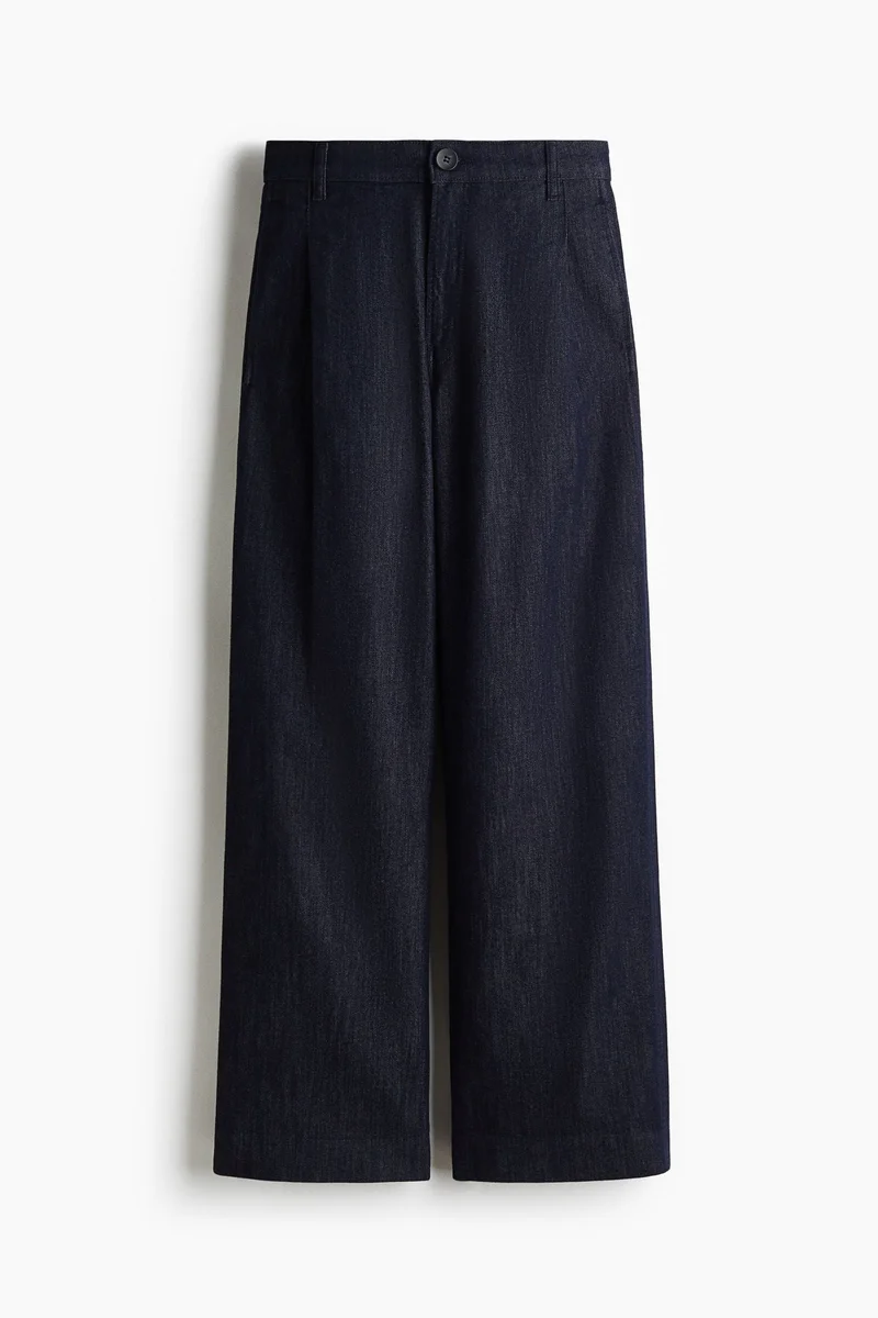 اتش اند ام جينز بخصر عالي وقصّة واسعة