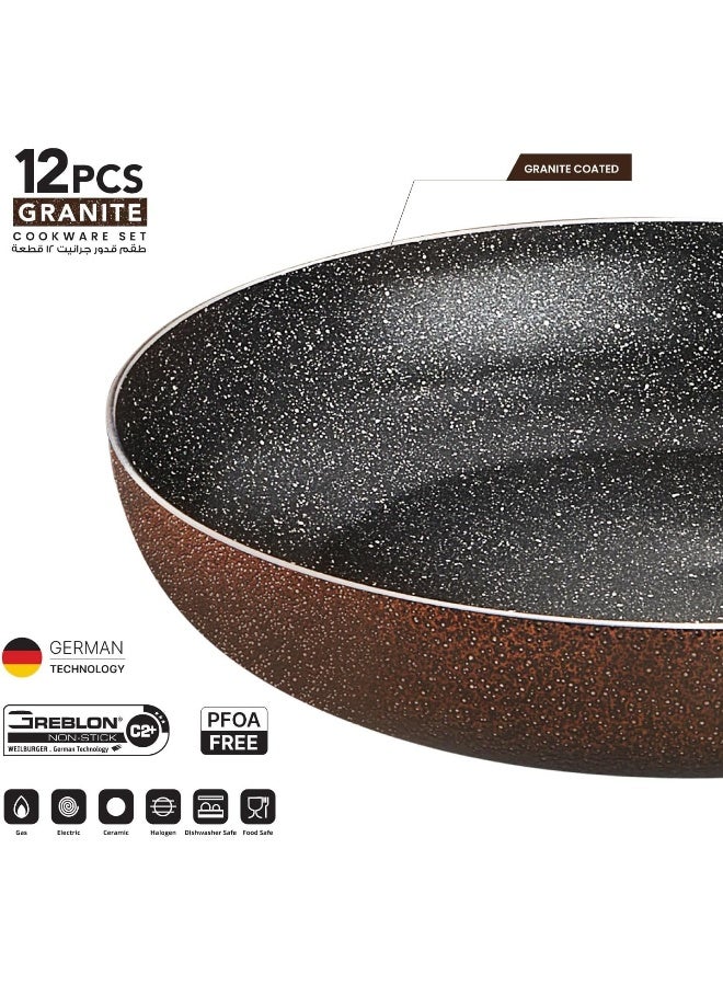 RAJ طقم أواني الطبخ غير اللاصقة 12 قطعة راج - Image 3