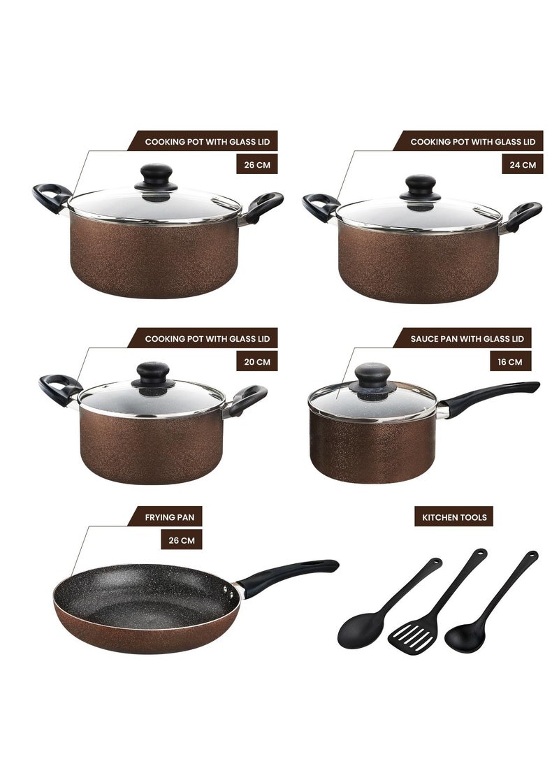 RAJ Raj 12 Pcs Non Stick Cookware Set  - Image 2