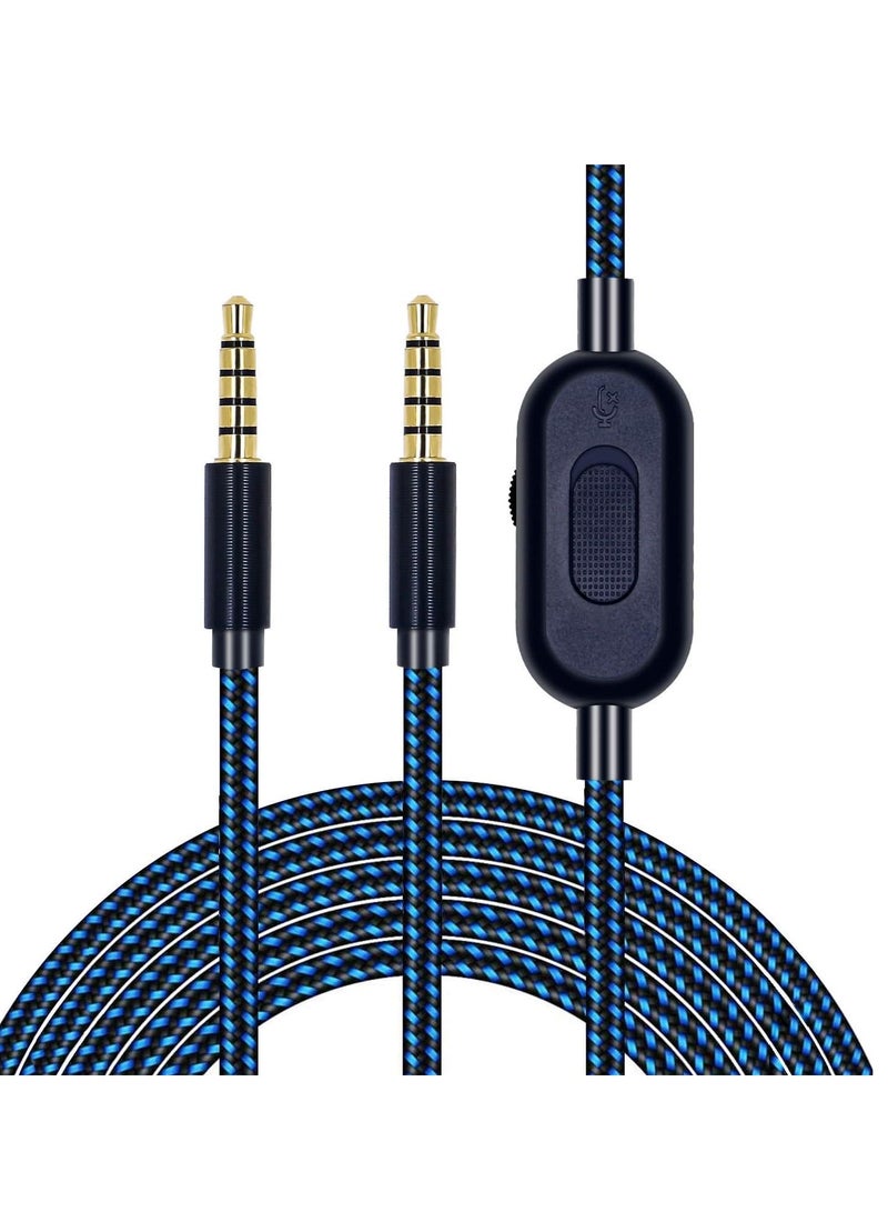 KASTWAVE Replacement Cord for Astro A10 A30 A40 A50 Headset, Cable with Volume Control and Inline Mute Function, 2.0M 6.5Ft, Durable Braided Cable Compatible with One Play Station 4 PS4 Via 3.5mm Jack - Image 1