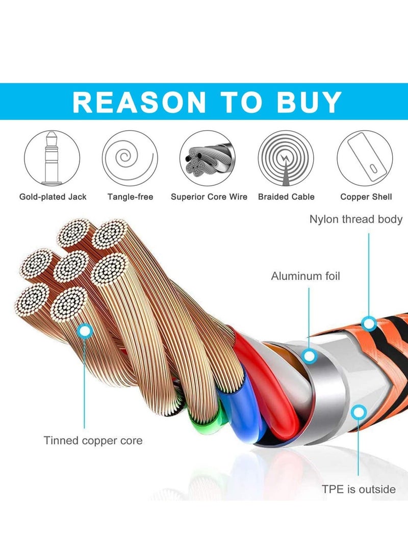 KASTWAVE Replacement Cord for Astro A10 A30 A40 A50 Headset, Cable with Volume Control and Inline Mute Function, 2.0M 6.5Ft, Durable Braided Cable Compatible with One Play Station 4 PS4 Via 3.5mm Jack - Image 2