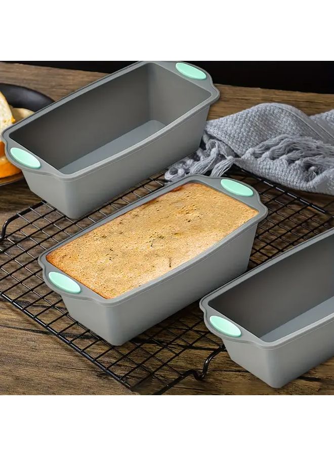 2Pcs Silicone Bread Pan Set Nonstick Oven Safe Dishwasher Safe Rectangle - Image 2
