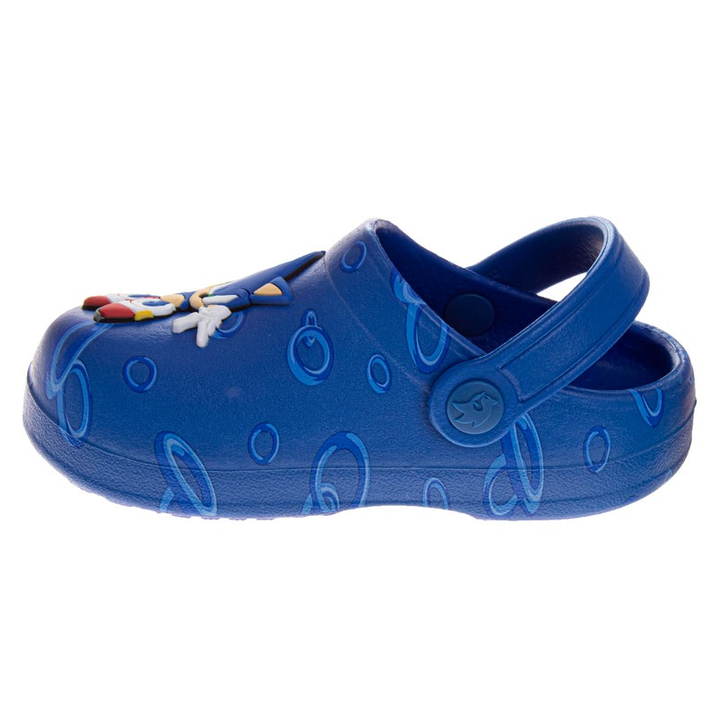 Josmo Kids Sonic Clog Sandal Waterproof Slip-On Slides for Boys - Sonic The Hedgehog Closed Toe Clogs with Backstrap - Blue (Size 7-8 Toddler) - Image 2