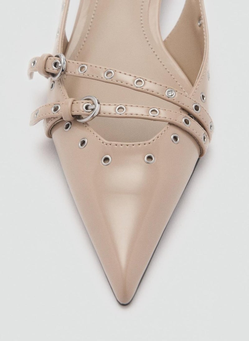 MANGO Die-Cut Kitten Shoes  - Image 4