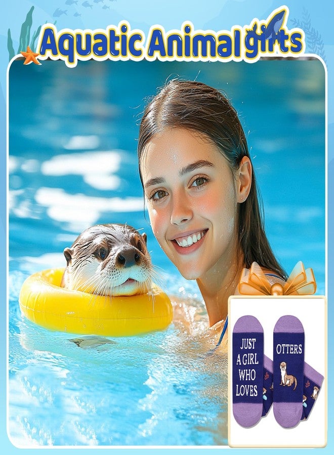 Happy Pop HAPPYPOP Otter Gifts for Women - Funny Sea Otter Socks, Ocean Gifts Animal Socks for Teen Girls - Image 5