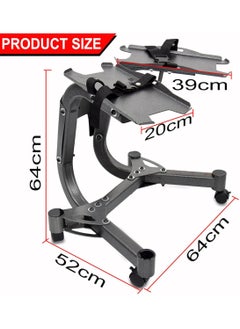 Sky Land Unisex Adult Dumbbells Stand With Wheels - Grey  - Image 3