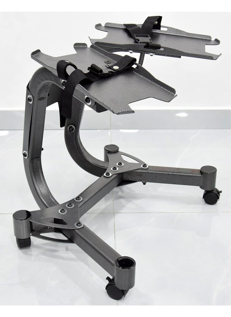 Sky Land Unisex Adult Dumbbells Stand With Wheels - Grey  - Image 4