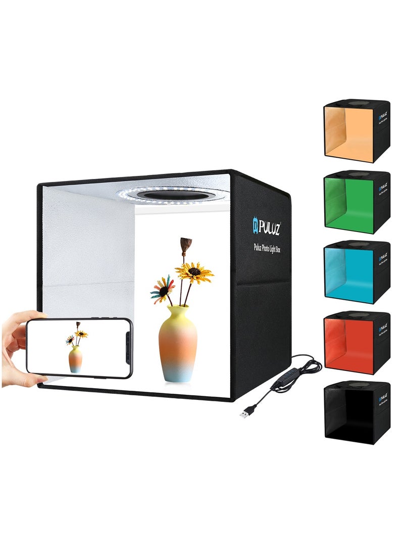 PULUZ - 11.8 inch Foldable Photography Lighting Box,Lighting Studio Shooting Box Kit with 6 Colors Backdrops - Image 1