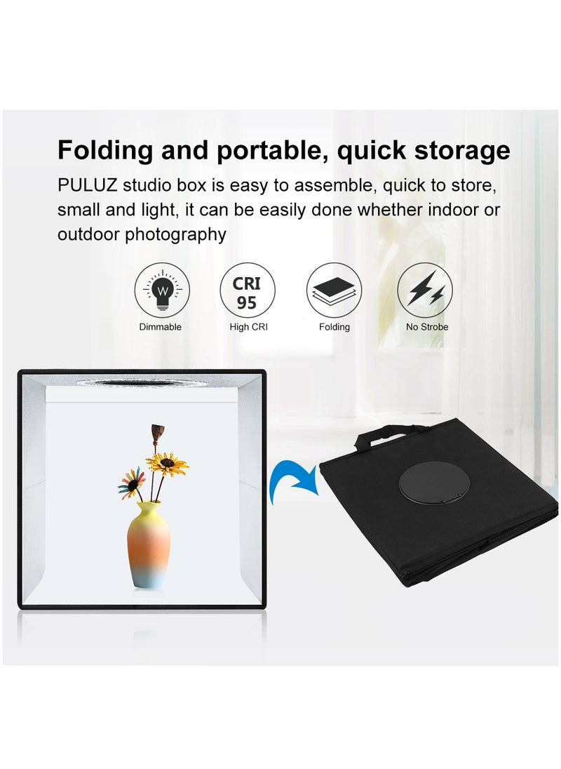 PULUZ - 11.8 inch Foldable Photography Lighting Box,Lighting Studio Shooting Box Kit with 6 Colors Backdrops - Image 1