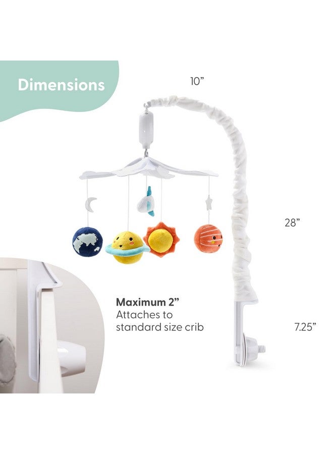 The Peanut Shell The Peanutshell Crib Mobile for Boys or Girls - White and Dark Blue Musical Baby Crib Mobile with 12 Lullabies, Planets Baby Spectacular Space Nursery Decor - Image 4