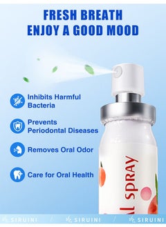 Peach Multi Effeet Fresh Oral Spray 20ml, Bad Breath Treatment for Adults, White Peach Flavor Mouth Freshener, Effective Puriping Oral Air, Breath Freshener Spray, Oral Care Spray, Mouth Healthy Care  - Image 3