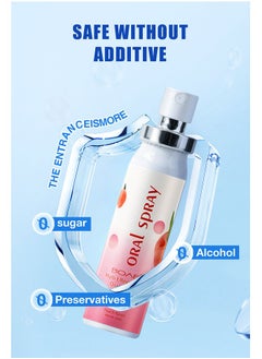 Peach Multi Effeet Fresh Oral Spray 20ml, Bad Breath Treatment for Adults, White Peach Flavor Mouth Freshener, Effective Puriping Oral Air, Breath Freshener Spray, Oral Care Spray, Mouth Healthy Care  - Image 5