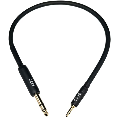 CNCESS CNESS CESS-189-1f Stereo Audio Cable 3.5mm to 6.35mm (1/8' to 1/4" TRS Male to Male), 1 Foot - Image 4