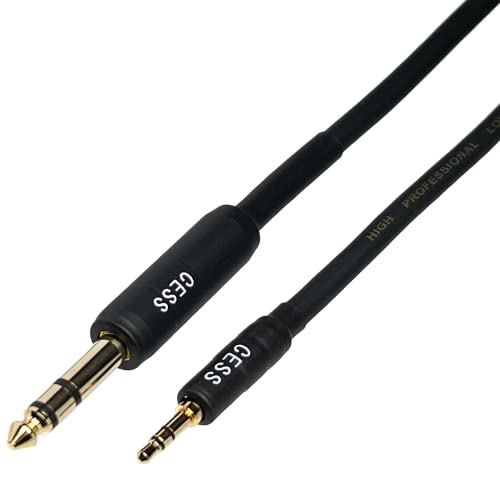 CNCESS CNESS CESS-189-1f Stereo Audio Cable 3.5mm to 6.35mm (1/8' to 1/4" TRS Male to Male), 1 Foot - Image 5