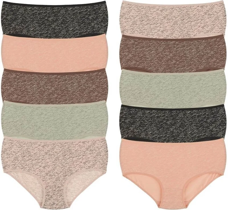 Donella 10 Pcs Colorful Women's Plus Size Panties - 251108