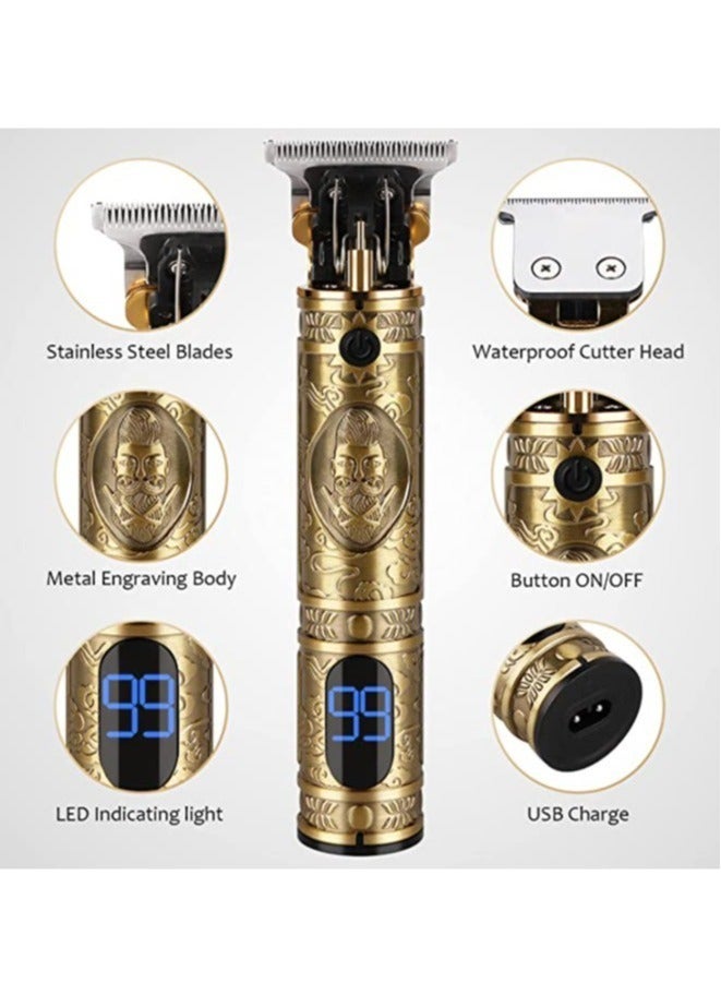 Professional Mens Hair Trimmers, Cordless Rechargeable Beard Trimmer T-Blade Hair Clippers for Men, 0mm Zero Gapped Baldhead Shaver with 3 Combs - Image 3