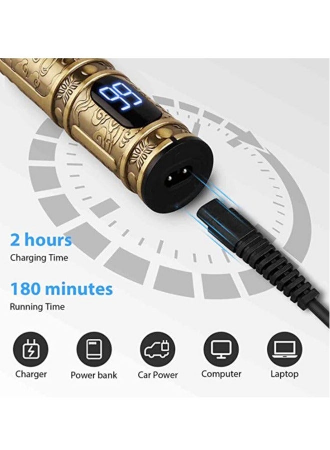 Professional Mens Hair Trimmers, Cordless Rechargeable Beard Trimmer T-Blade Hair Clippers for Men, 0mm Zero Gapped Baldhead Shaver with 3 Combs - Image 5