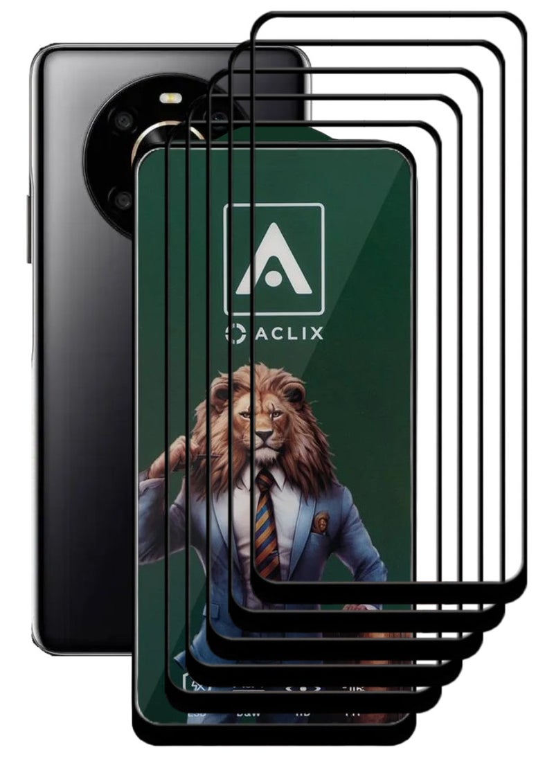 ACLIX 5 Pieces Antistatic ESD Dustproof Premium Quality High Definition Tempered Glass Screen Protector Designed For Honor X9 - Image 1