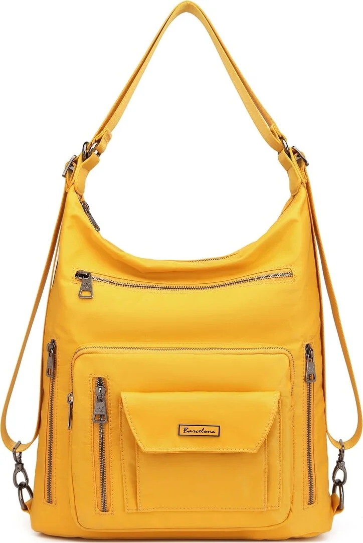 برشلونة Satin Fabric Backpack and Shoulder Bag 2129
