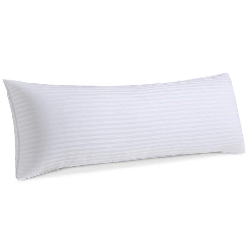 Oubonun Premium Striped Body Pillow, Breathable Cooling Cotton Cover, Soft and Fluffy 3D Down Alternative Microfiber Filled, Long Bed Pillow for Side Sleepers, 20"x54" - Image 1