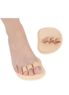 KASTWAVE Foam Toe Corrector, 2 Pcs Straighten Bent Toes Ball of Foot Cushion Triple Foam Toe Big Little Thumb Separator for Claw Toe Mallet Toe Contracted Toe and Cured Toes Splint Straightener  - Image 1