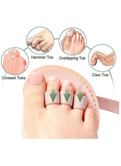 KASTWAVE Foam Toe Corrector, 2 Pcs Straighten Bent Toes Ball of Foot Cushion Triple Foam Toe Big Little Thumb Separator for Claw Toe Mallet Toe Contracted Toe and Cured Toes Splint Straightener  - Image 3