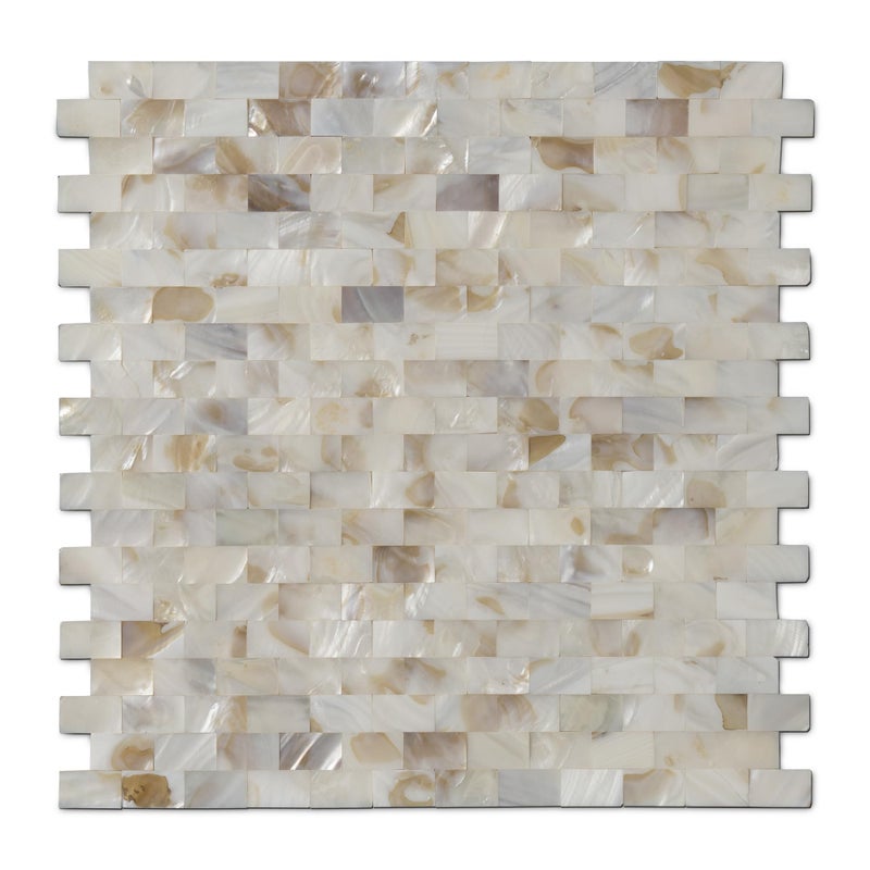 Reovatile 10 - Sheet Pearl Shells Tile Peel and Stick Backsplash, Self Adhesive Wall Tile for Kitchen, Bathroom, Bedroom (11.8"X11.8", Nature Pearl) - Image 4