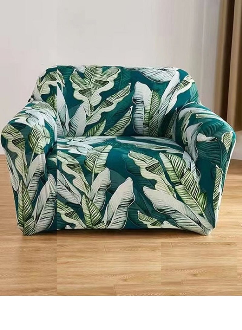 HAPPY MOOD Sofa Slipcover Armchair Couch Cover With Elastic Straps Furniture Protector Washable Anti Skid Stretch Home Decor (1 Seater) Pillows Not Included - Image 1