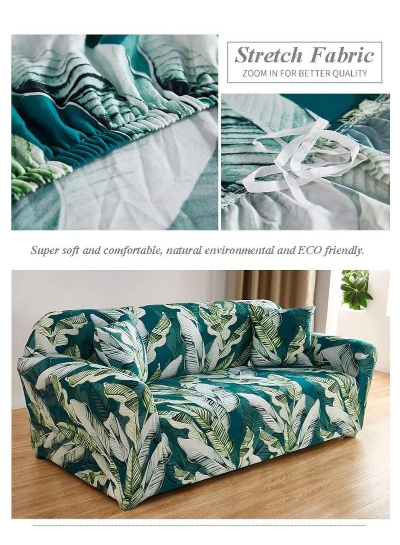 HAPPY MOOD Sofa Slipcover Armchair Couch Cover With Elastic Straps Furniture Protector Washable Anti Skid Stretch Home Decor (1 Seater) Pillows Not Included - Image 2
