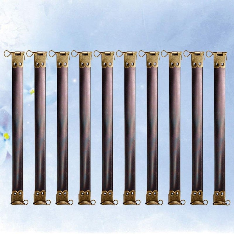 comfrt 10pcs Metal Internal Flex Frames Kiss Clasp Clutch Frame Bag Accessories for DIY Craft Vintage Retro Purse Wallet Sewing Making Bronze 18cm - Image 2