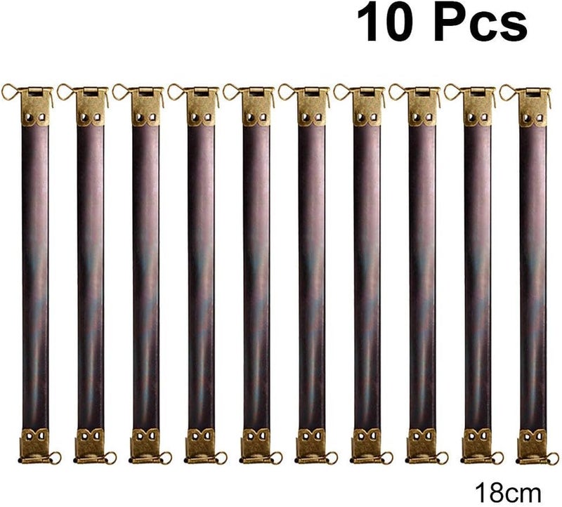 comfrt 10pcs Metal Internal Flex Frames Kiss Clasp Clutch Frame Bag Accessories for DIY Craft Vintage Retro Purse Wallet Sewing Making Bronze 18cm - Image 4
