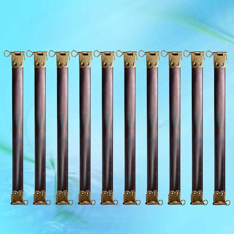 comfrt 10pcs Metal Internal Flex Frames Kiss Clasp Clutch Frame Bag Accessories for DIY Craft Vintage Retro Purse Wallet Sewing Making Bronze 18cm - Image 5
