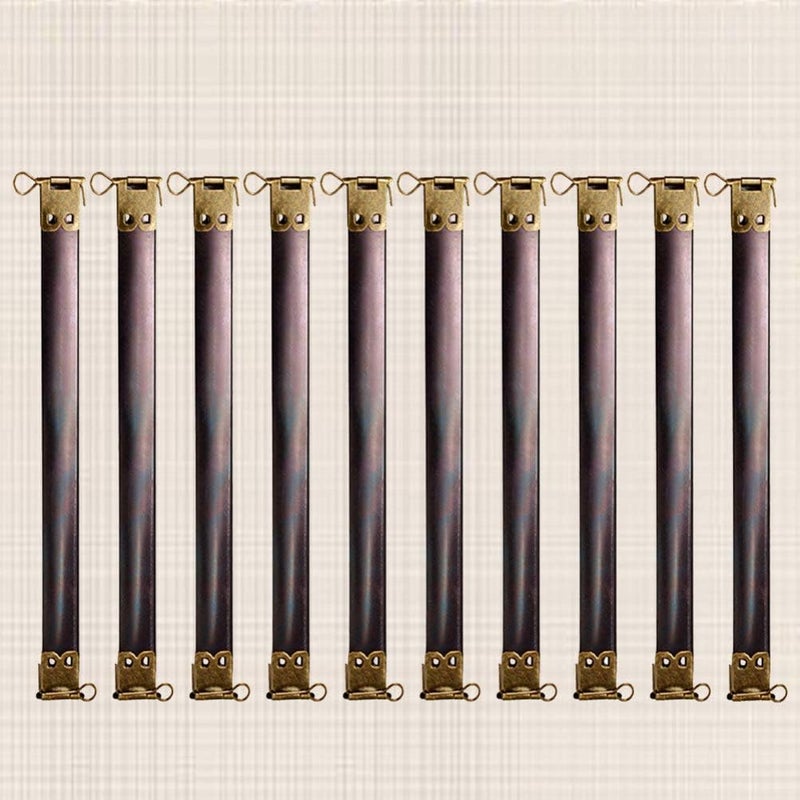 comfrt 10pcs Metal Internal Flex Frames Kiss Clasp Clutch Frame Bag Accessories for DIY Craft Vintage Retro Purse Wallet Sewing Making Bronze 18cm - Image 3
