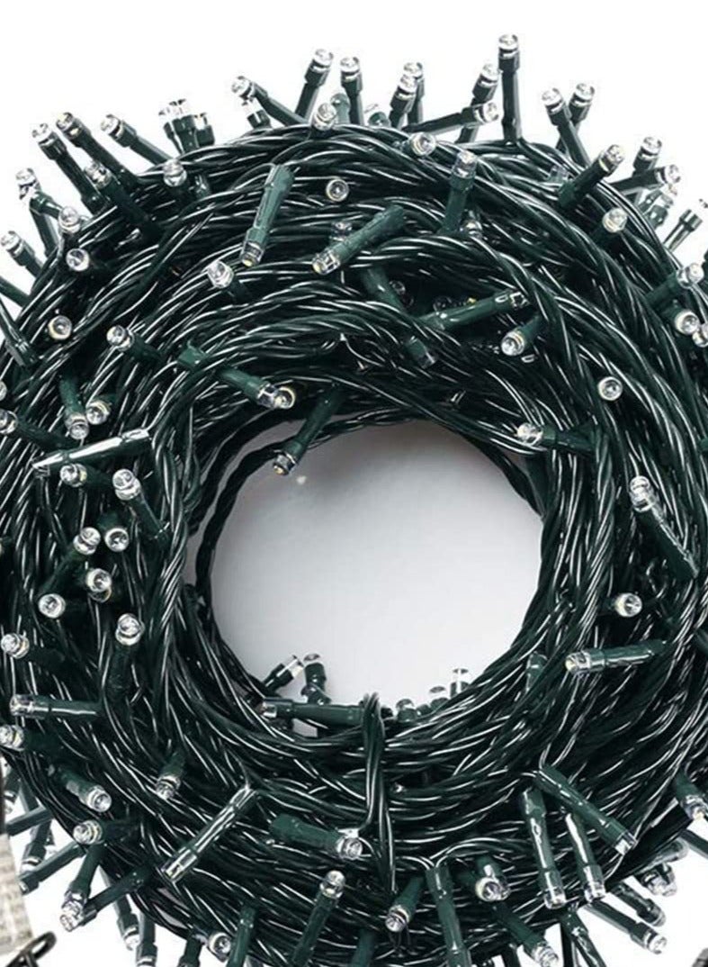 PAMEER Cool White LED String Lights Black Wire Plug-in 10mtr 100 LEDs String Home Decorative LED Strip for Christmas EID Ramadan Diwali and Wedding Parties Decoration Box Button Control 8 Modes  - Image 4