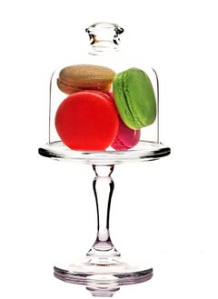 Y&D 2 PCS Mini Cake Domes Cookie Display Cake Holder Cake Stand Decorative Candlestick  Cake Plate Dome Cover Fruit Glass Cover Shield for Birthday Wedding  - Image 1