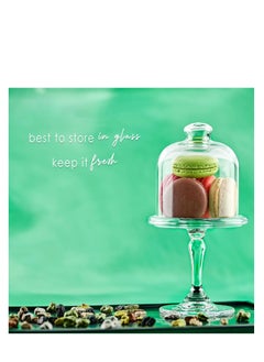 Y&D 2 PCS Mini Cake Domes Cookie Display Cake Holder Cake Stand Decorative Candlestick  Cake Plate Dome Cover Fruit Glass Cover Shield for Birthday Wedding  - Image 4