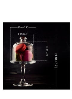 Y&D 2 PCS Mini Cake Domes Cookie Display Cake Holder Cake Stand Decorative Candlestick  Cake Plate Dome Cover Fruit Glass Cover Shield for Birthday Wedding  - Image 5