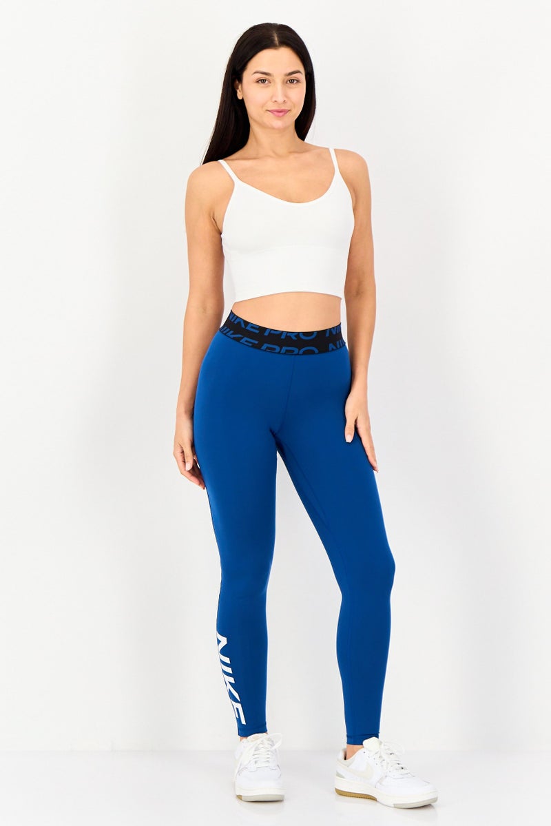 Nike سراويل ليغينغز رياضية للنساء، زرقاء داكنة - Image 2