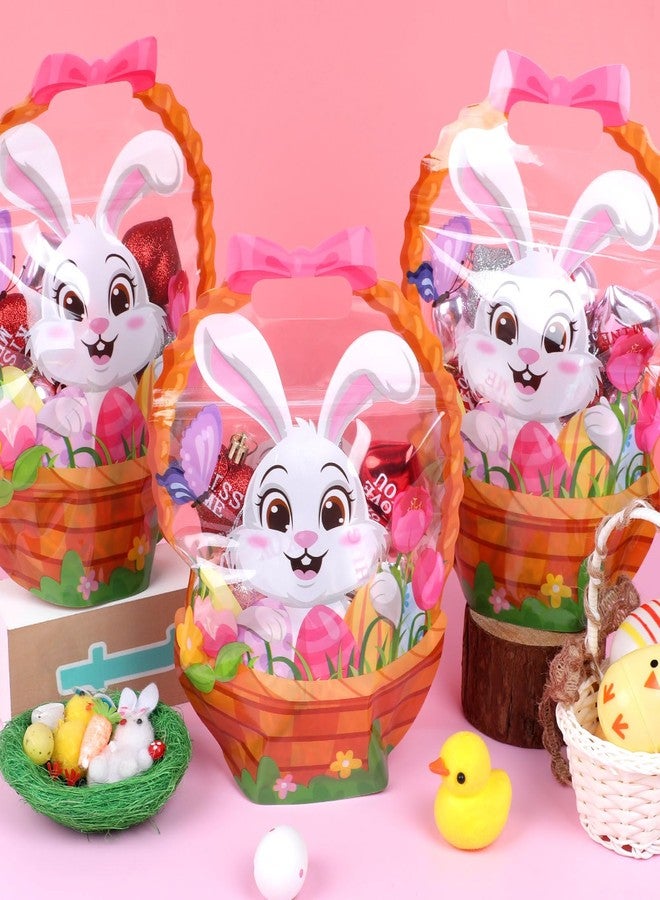 LOAVER 50 Pcs Easter Zip Lock Bags Plastic Sealing Pouches with Handles Resealable Bunny Candy Tote Bags for Easter Holiday Party Egg Hunt Gift Wrapping - Image 4