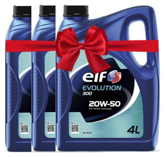 elf Pack of 3 ELF EVOLUTION 300 20W-50 - 4 Liters