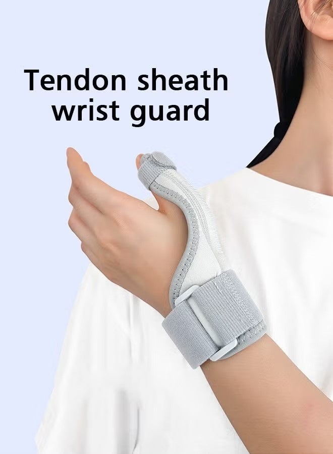 هابي دي دعامة الإبهام للرجال والنساء، مشد سبايكا للإبهام لتخفيف الألم، التهاب الأوتار، دعم تثبيت معصم الإبهام لليد اليمنى أو اليسرى (رمادي) - Image 2