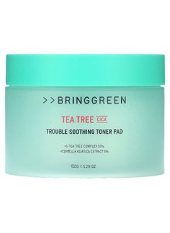 BRING GREEN Bringgreen, Tea Tree Cica, Trouble Soothing Toner Pad, 5.29 oz (150 g)  - Image 1