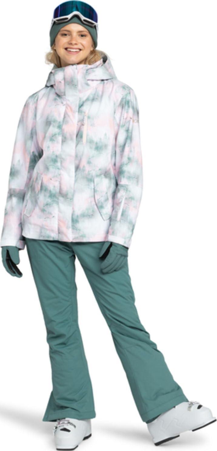 Roxy Women's Jetty Block Jacket – 10K Waterproof, Insulated Snow Jacket, PFAS-Free, Recycled Fabric, Pine, X-Large - Image 3