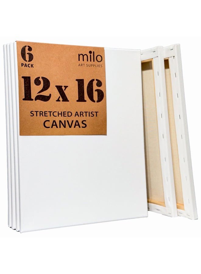 Milo Stretched Artist Canvas | 12x16 inches | Value Pack of 6 - Image 1