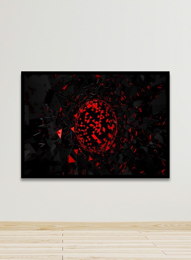 Marktna Canvas Wall Art For Wall Decoration Geometric Design With A Hollow Black Frame Size 120x80cm One Piece - Image 1