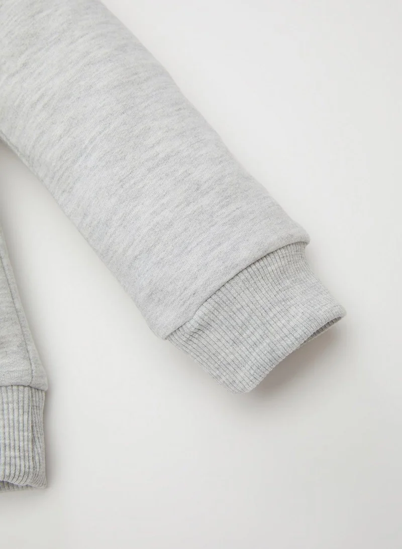 DeFacto Color Block Soft Fleece-Lined Sweatshirt And Jogger 2-Piece Set