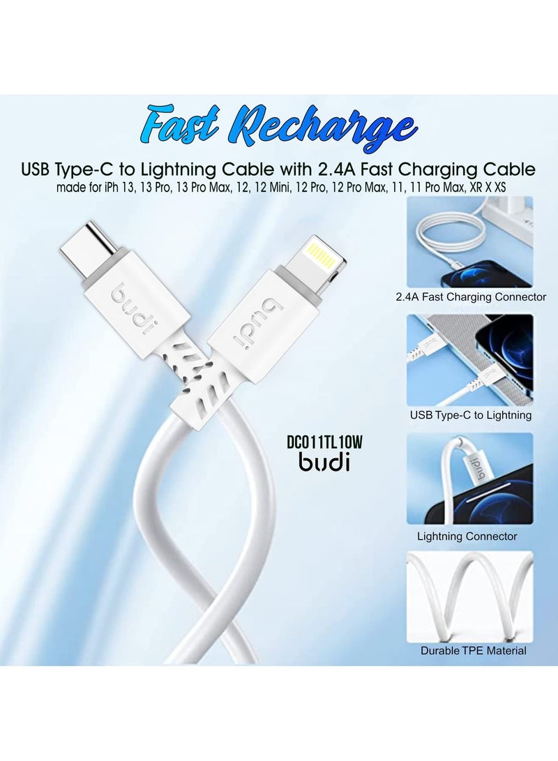 بودي Budi كابل من النوع C إلى Lightning - 2.4 أمبير - 1 متر - Image 4