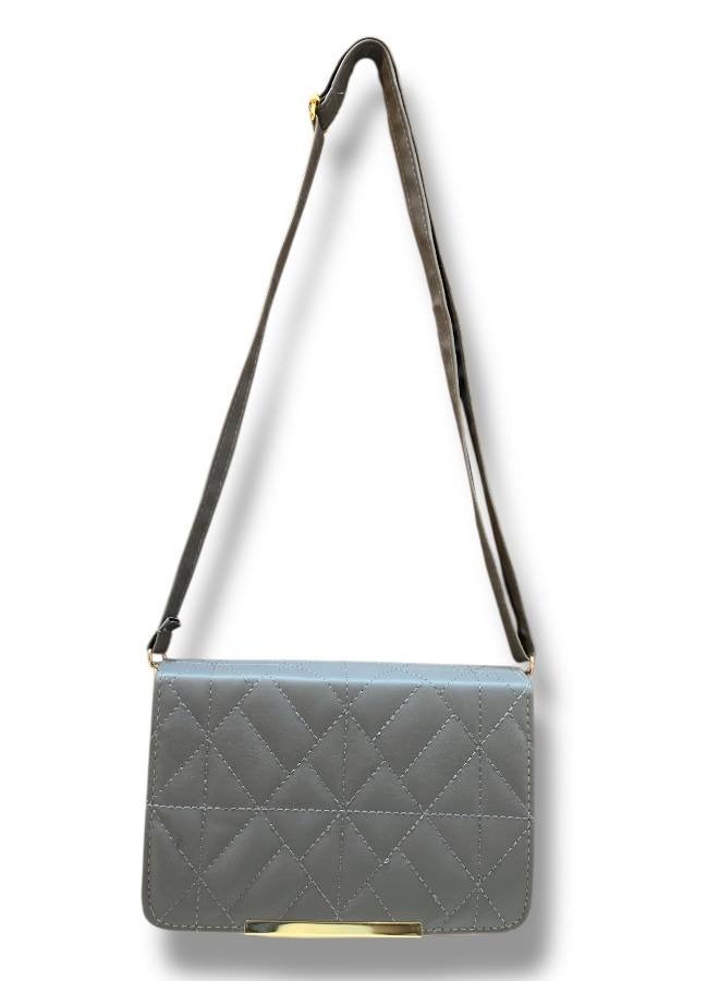 A dark grey Crossbody Bag in Imported Leather – A Refined Design Combining Elegance and Functionality”  - Image 2